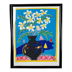 Mid 20th Century Ken Done "Frangipani" Silkscreen Print 612/665 Autographed