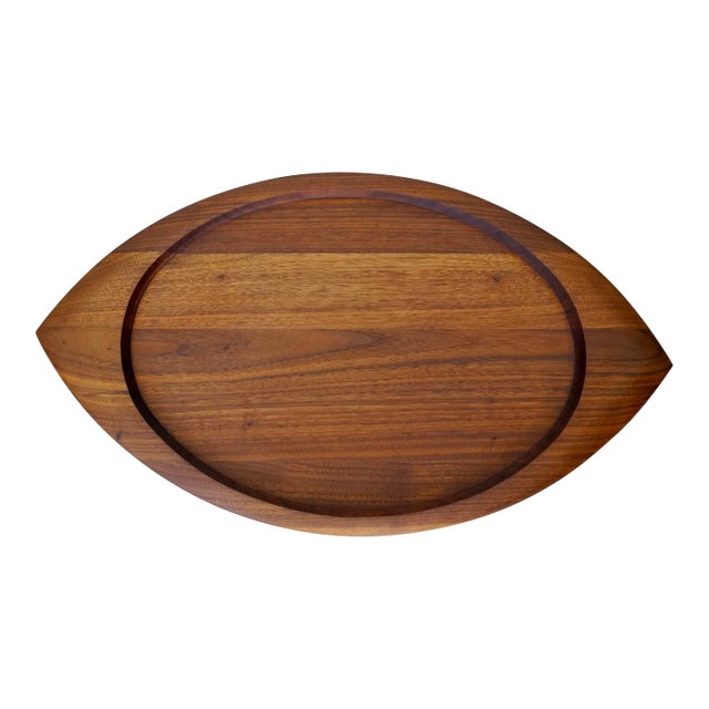 1960's Mid-Century Danish Modern Solid Walnut Tray For Sale