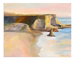 Brian Rounds Davenport, California Plein Air Landscape Oil on Canvas 2018