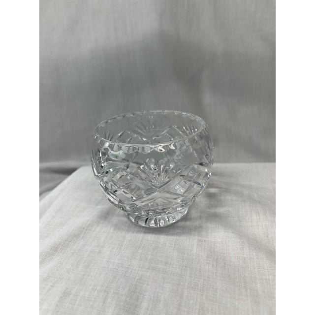 Vintage Cut Crystal Rose Bowl - Geometric 3" Posy Vase For Sale - Image 10 of 10