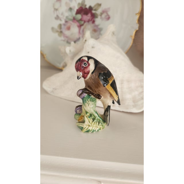 A delightful vintage Beswick Goldfinch porcelain figurine, model 2273, made in England and finished in Beswick’s signature...