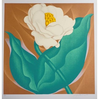 1978 Jack Brusca Globe Flower Botanical Silkscreen For Sale