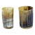 Polished Natural Horn With Mango Wood Bottom Decorative Vessels - A Pair For Sale