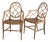 Vintage English Faux Bamboo Oval Back Armchairs in the Manner of Tom Parr for Colefax & Fowler For Sale