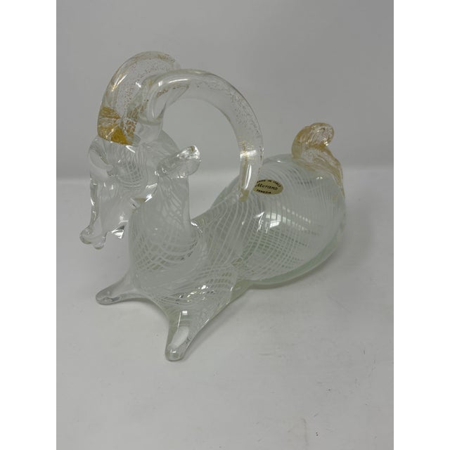 1980s Murano Glass Vintage Ram Figurine For Sale - Image 5 of 7