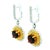 2000 - 2009 Italian Two-Tone Garnet & Diamond Drop Earrings in 14k Gold, A Pair For Sale - Image 5 of 8