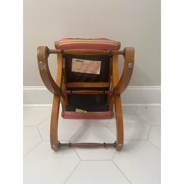 Hickory Furniture Late 20th Century Vintage X Base Neoclassical Ottoman by Hickory For Sale - Image 4 of 9