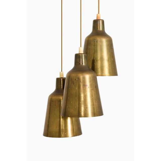 Ceiling Lamp in Brass attributed to Hans Bergström, 1940s For Sale - Image 3 of 9