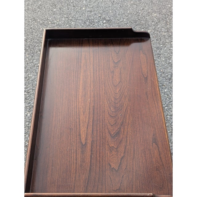 Vintage Ethan Allen 20th Century Vintage French Mahogany Occasional Side Table For Sale In Washington DC - Image 6 of 10