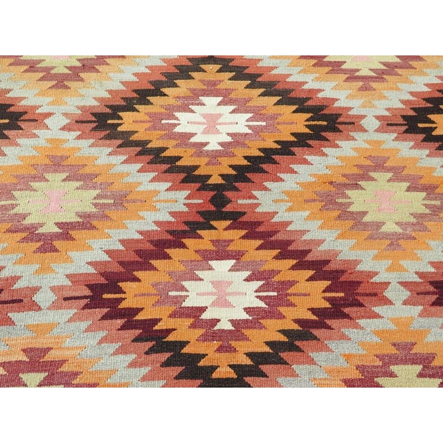 1960s Vintage Turkish Kilim Rug - 67"x99" For Sale - Image 4 of 12