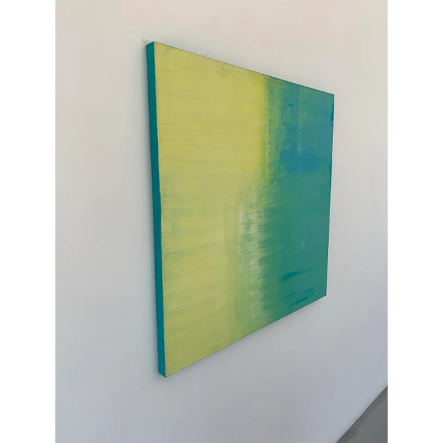 2020s "Lemon and Lime" Contemporary Original Abstract Painting by Nina Weintraub For Sale - Image 5 of 9