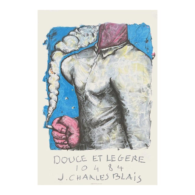 1984 Jean-Charles Blais Douce Et Légère Lithograph Poster For Sale