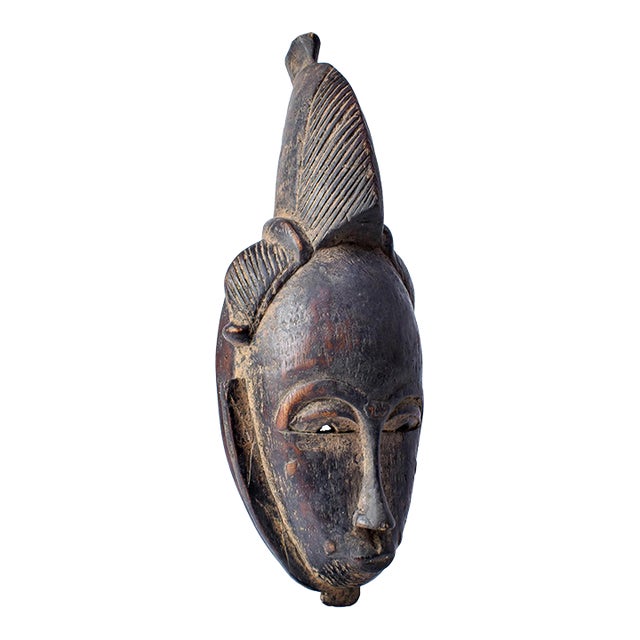 Early 20th Century Yaure Baule Portrait Mask Côte d'Ivoire For Sale