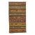 1960s Vintage Kilim Handmade Multicolor Stripe Wool Rug For Sale