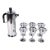 Mid 20th Century Seven Piece Chrome Art Deco Cocktail Set Marked l.b. Chromium Plated For Sale