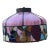1940s Tiffany Style Fuschia Leaded Glass Pendant Lamp For Sale