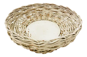 Antique Woven Wicker Bowl