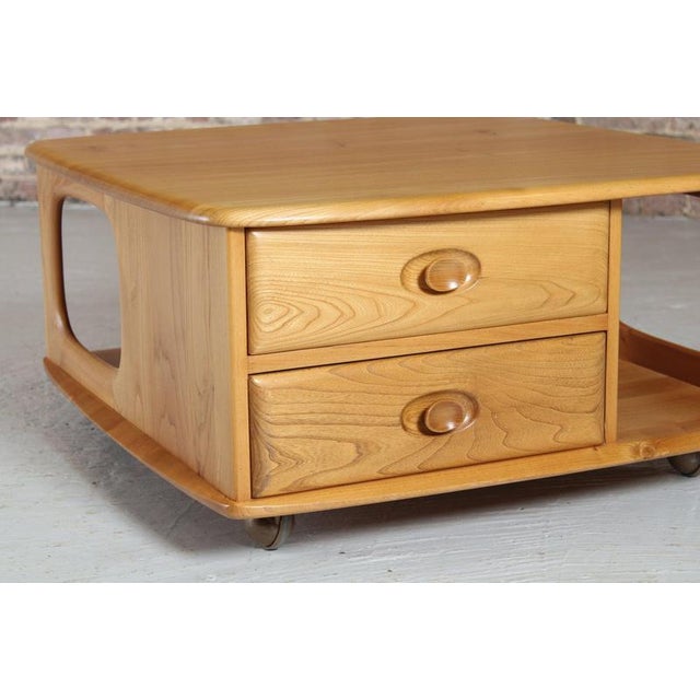 Mid-Century Pandora's Box Side Table in Beech and Elm from Ercol, 1970s For Sale - Image 6 of 13