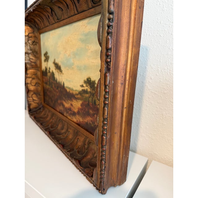 Paint Antique Original 19th Century English School Pastoral Landscape, Signed, Framed For Sale - Image 7 of 8