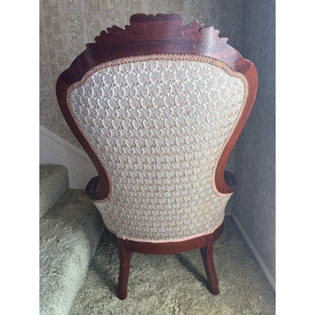 1960s Victorian Queens Chair For Sale - Image 4 of 5