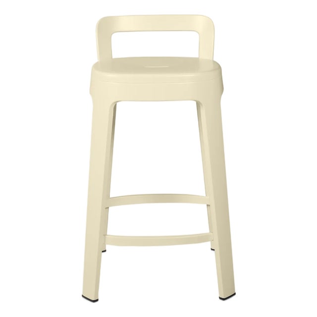 RS Barcelona Ombra Counter Stool With Backrest, Ivory For Sale