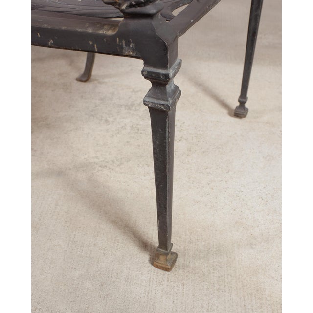 Set of Four Neoclassical Dolphin and Star Garden Dining Chairs For Sale - Image 12 of 18