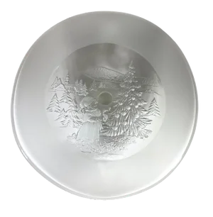 Vintage Mikasa Walther Christmas Glass Footed Cake Plate