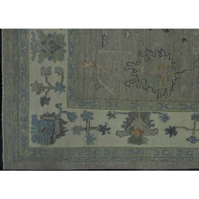 Textile Turkish Oushak Rug 8'6" x 12'1 #18108 For Sale - Image 7 of 8