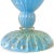 Murano Vintage Murano Barbini Sky Blue Gold Flecks Bubbles Italian Art Glass 1950s Mid Century Bottle Decanter For Sale - Image 4 of 6