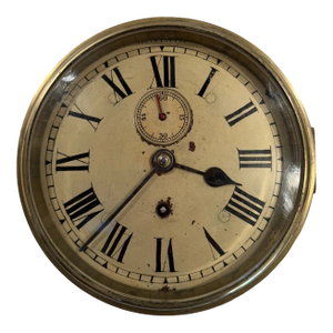 Antique English Ships Clock in Brass Case