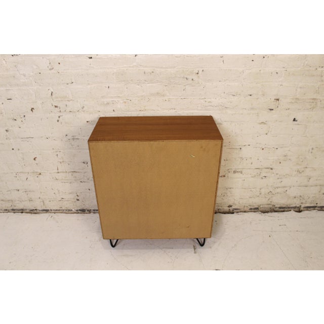 Brown Mid 20th Century Danish Teak Nightstand With Cabinet Doors and Shelf For Sale - Image 8 of 17