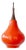 Vintage Orange Glass Pendant Light, 1960s For Sale