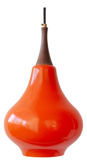 Vintage Orange Glass Pendant Light, 1960s
