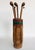 Wood Vintage Life-Sized Carved Wood Set of Golf Clubs Sculpture and Bag For Sale - Image 7 of 10