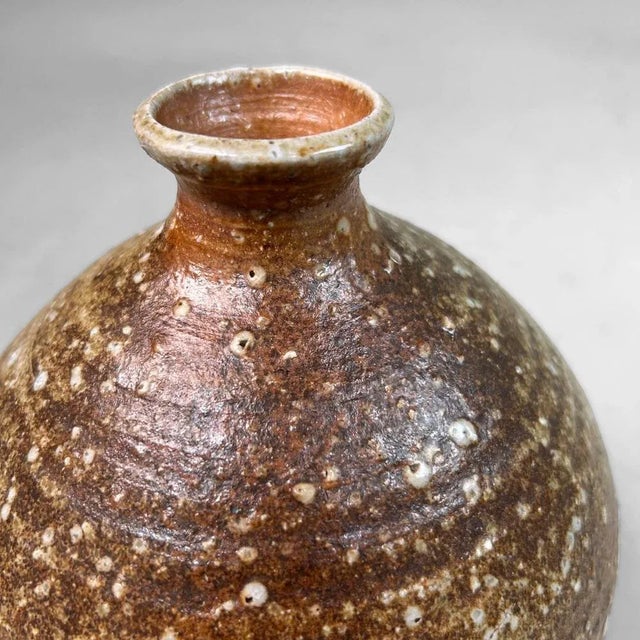 Mid-Century Modern Vintage Shigaraki Ikebana Vase, Japan, 1970 For Sale - Image 3 of 11
