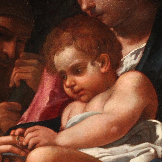 Mystical Marriage of Saint Catherine of Alexandria, 1650, Oil on Canvas For Sale - Image 12 of 16