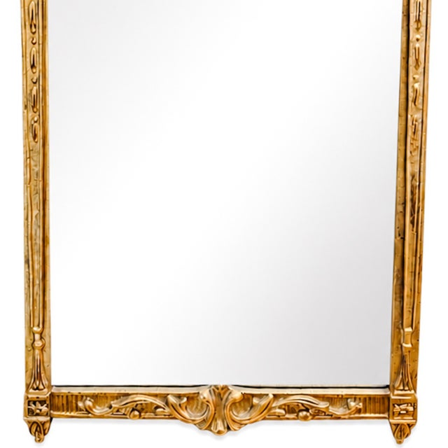 Vintage Neoclassical Giltwood Wall Mirror With Urn Pediment For Sale In San Diego - Image 6 of 6