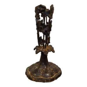 18th Century French Epergne Holder Bronze Base Neoclassical Missing Glass Vase