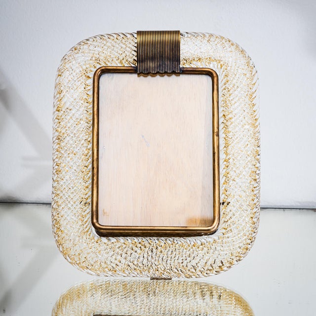 Set of Three Murano Glass Table Frames by Barovier & Toso, Italy, Mid-20th Century For Sale - Image 11 of 11