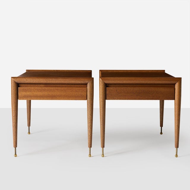 Description Mahogany End Tables by John Keal for Brown Saltman United States, c.1950s Beautifully restored mahogany end...