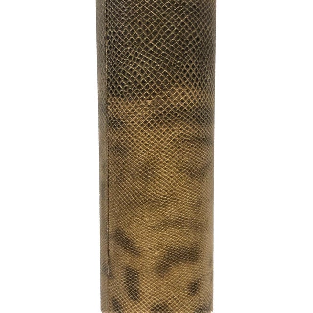 Early 20th Century American Art Deco Chromed Metal Table Lamp With Leather Insert Stem, ca. 1930s For Sale - Image 5 of 8