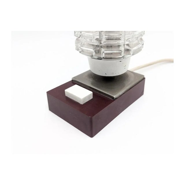 Mid-Century Modern Glass Table Lamp, 1960s-1970s For Sale - Image 3 of 5