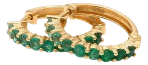 1.10 cts Natural Zambian emerald earrings in 14k gold