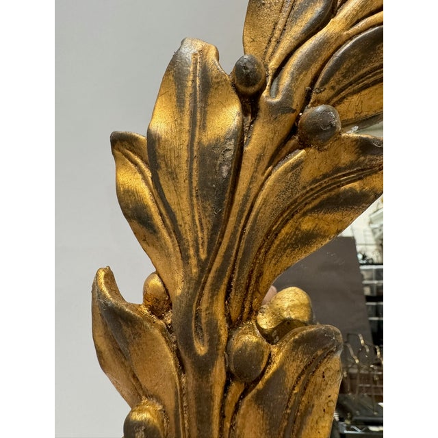 Chelsea House Inc Vintage Chelsea House Gilt Wood Laurel Wreath Round Wall Mirror 15.5" For Sale - Image 4 of 8
