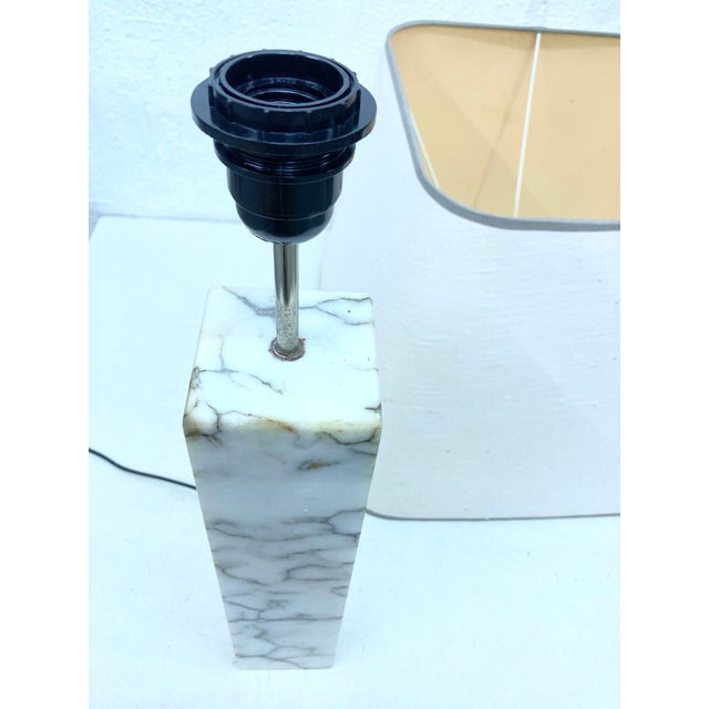 Textile Marble Table Lamp from Bergboms, Sweden, 1960s For Sale - Image 7 of 17