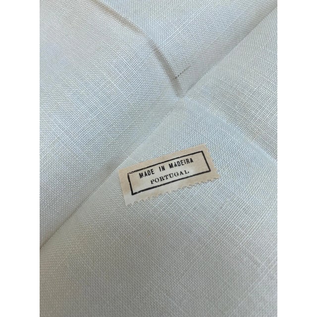 1970s Vintage Madeira Taupe Embroidered Cocktail Napkins, Set/4 For Sale - Image 5 of 6