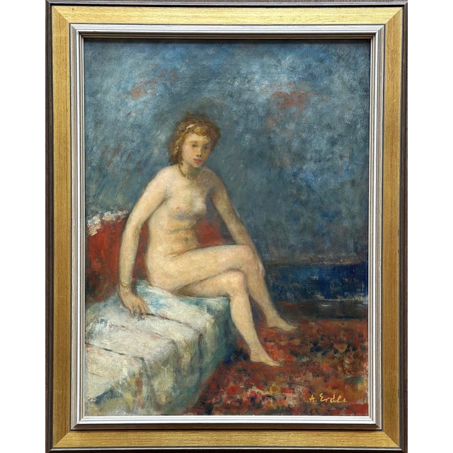Arthur Erdle, Seated Nude, Young Rhineland, Exhibited at the Kunsthalle Düsseldorf For Sale - Image 11 of 11