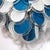 Modernist Four-Tier White & Cerulean Murano Glass Disc Chandelier For Sale - Image 9 of 12