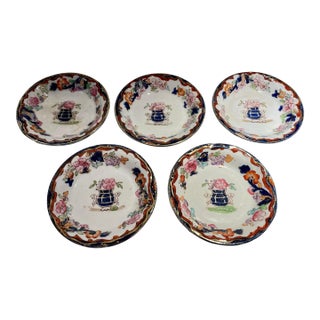 Late 19th Century Antique Simlay Ridgway England Dessert/Decorative Plates -Set of 5 For Sale
