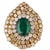 Early 21st Century Diamond Emerald Ring in 18k gold For Sale - Image 5 of 5
